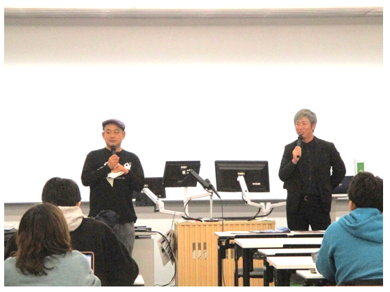 講演する(株)ドリームファーマーズJAPANのお二人