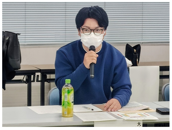 発言する参加者（大分県農業青年連絡協議会副会長）