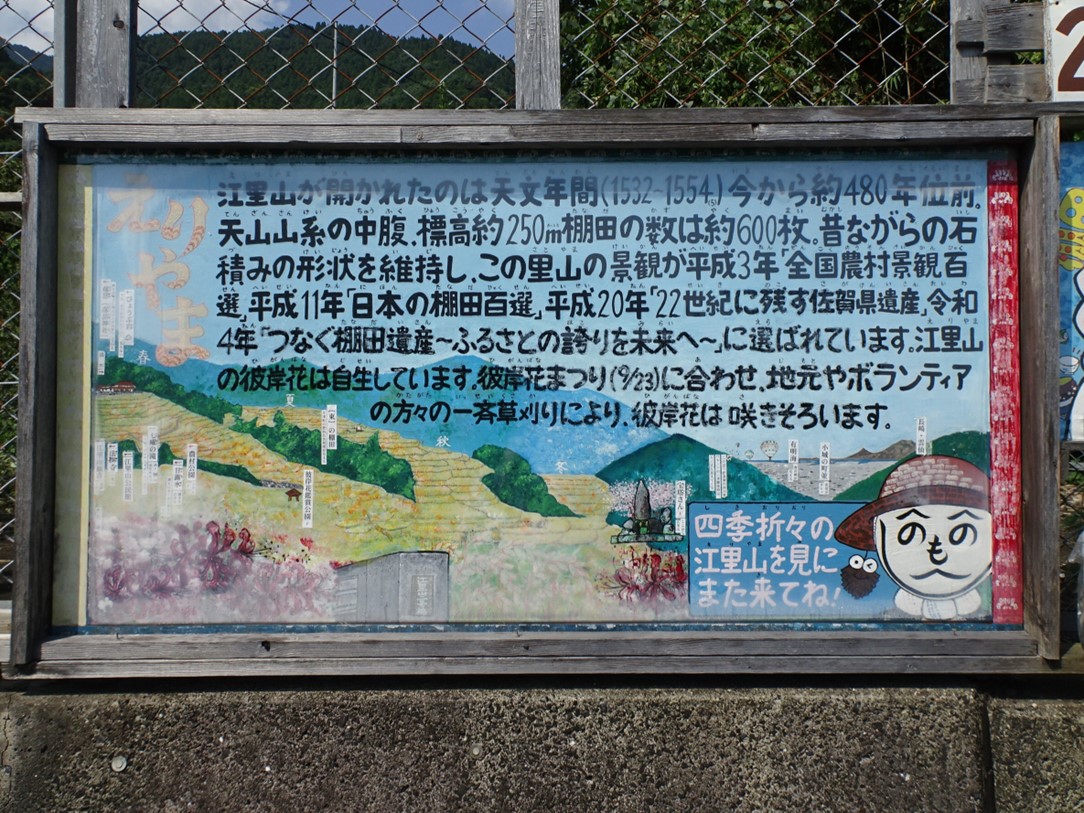 棚田の説明看板