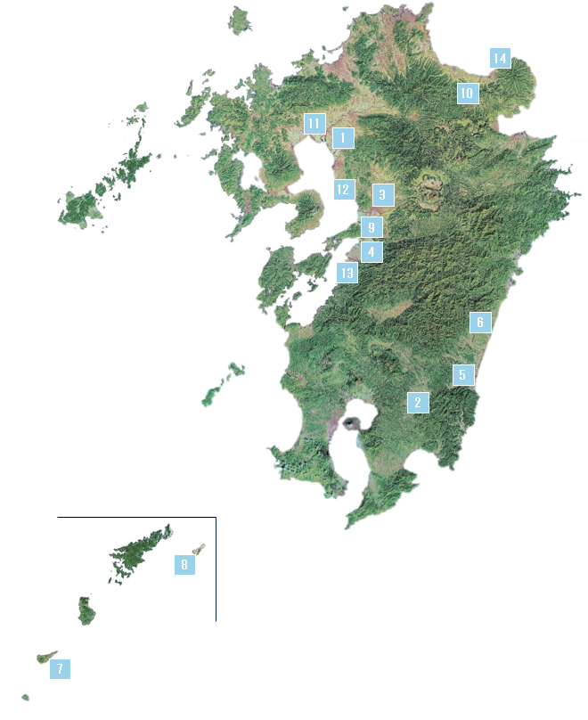 九州の地図