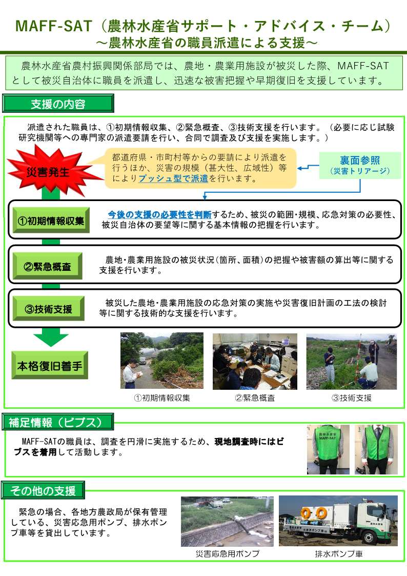 MAFF-SAT（農林水産省の職員派遣による支援）について