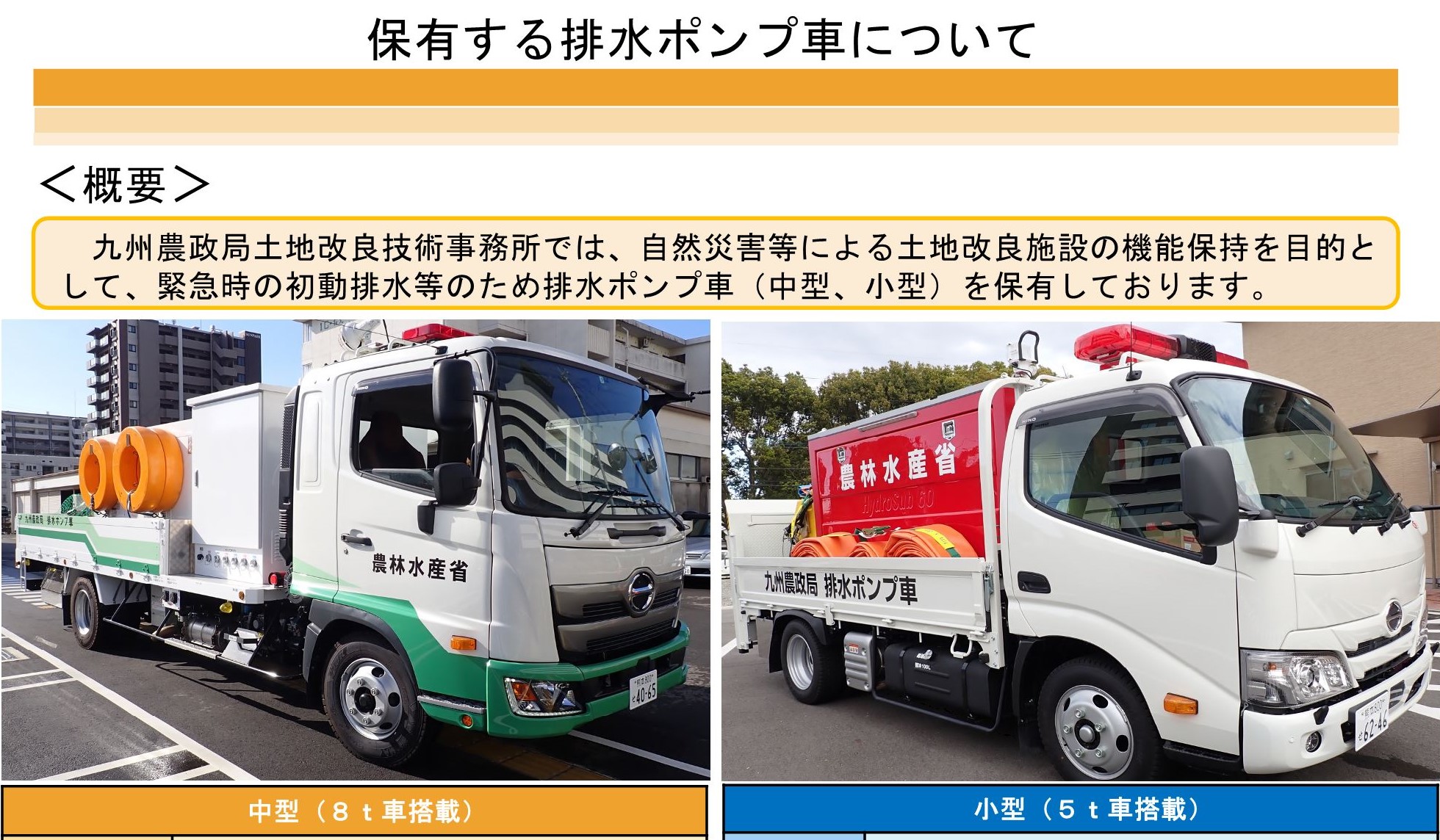 排水ポンプ車