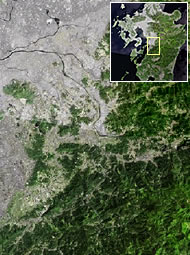 熊本県緑川流域（一部）の地形図