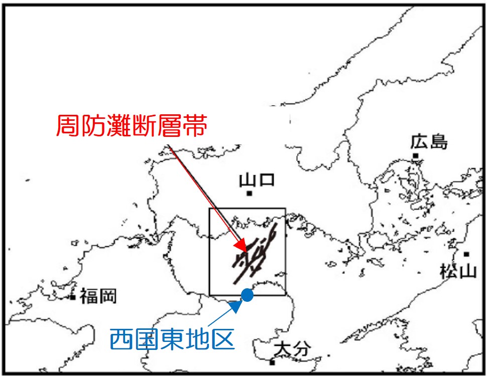 周防灘断層帯の位置