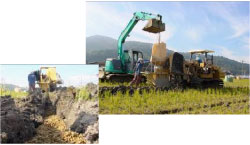 【疎水材にボラ土を使った暗渠排水の施工】