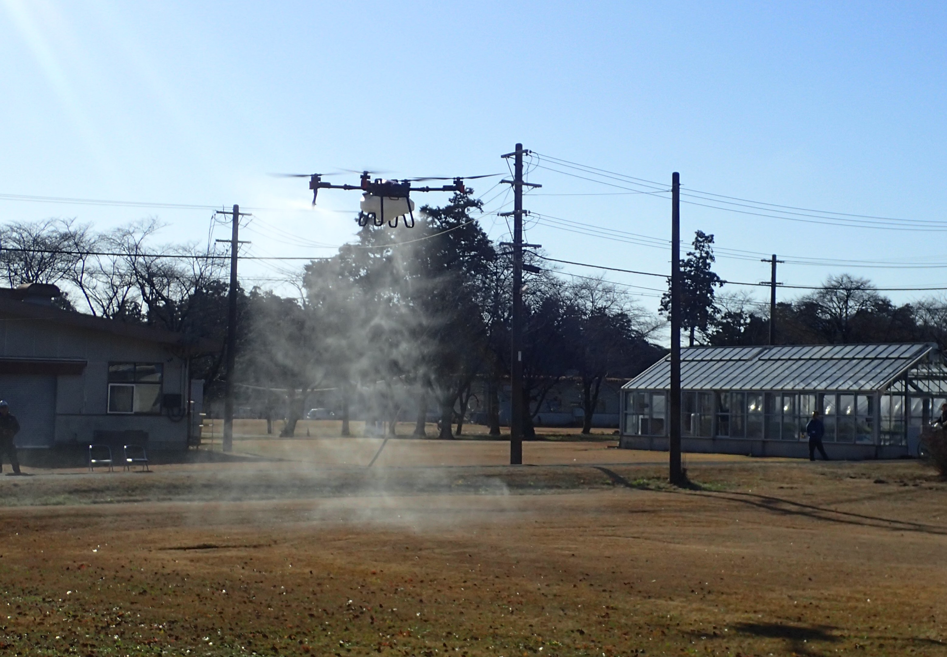 ドローンの実演の様子(2日目)