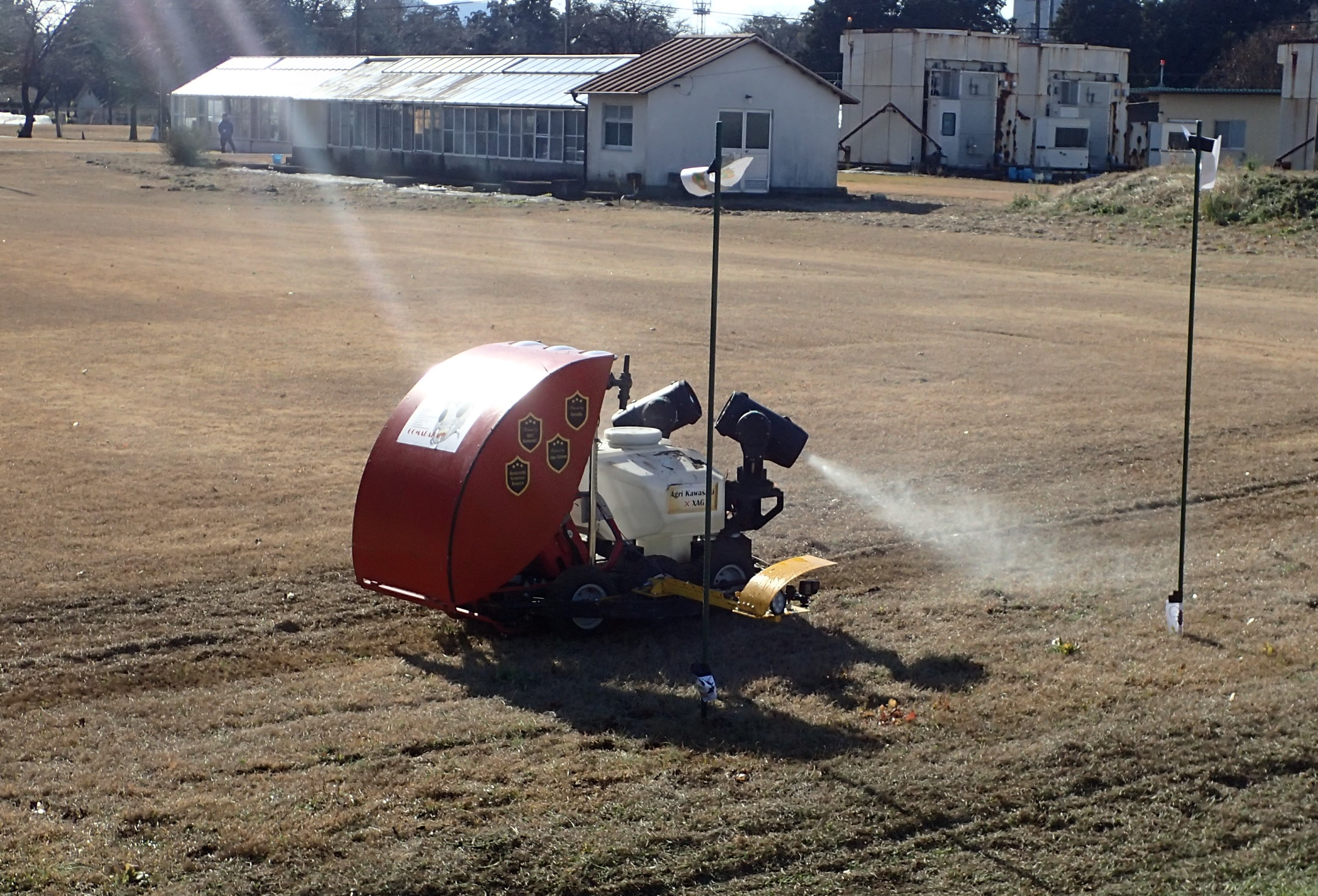 走行型ドローンの実演の様子(2日目)