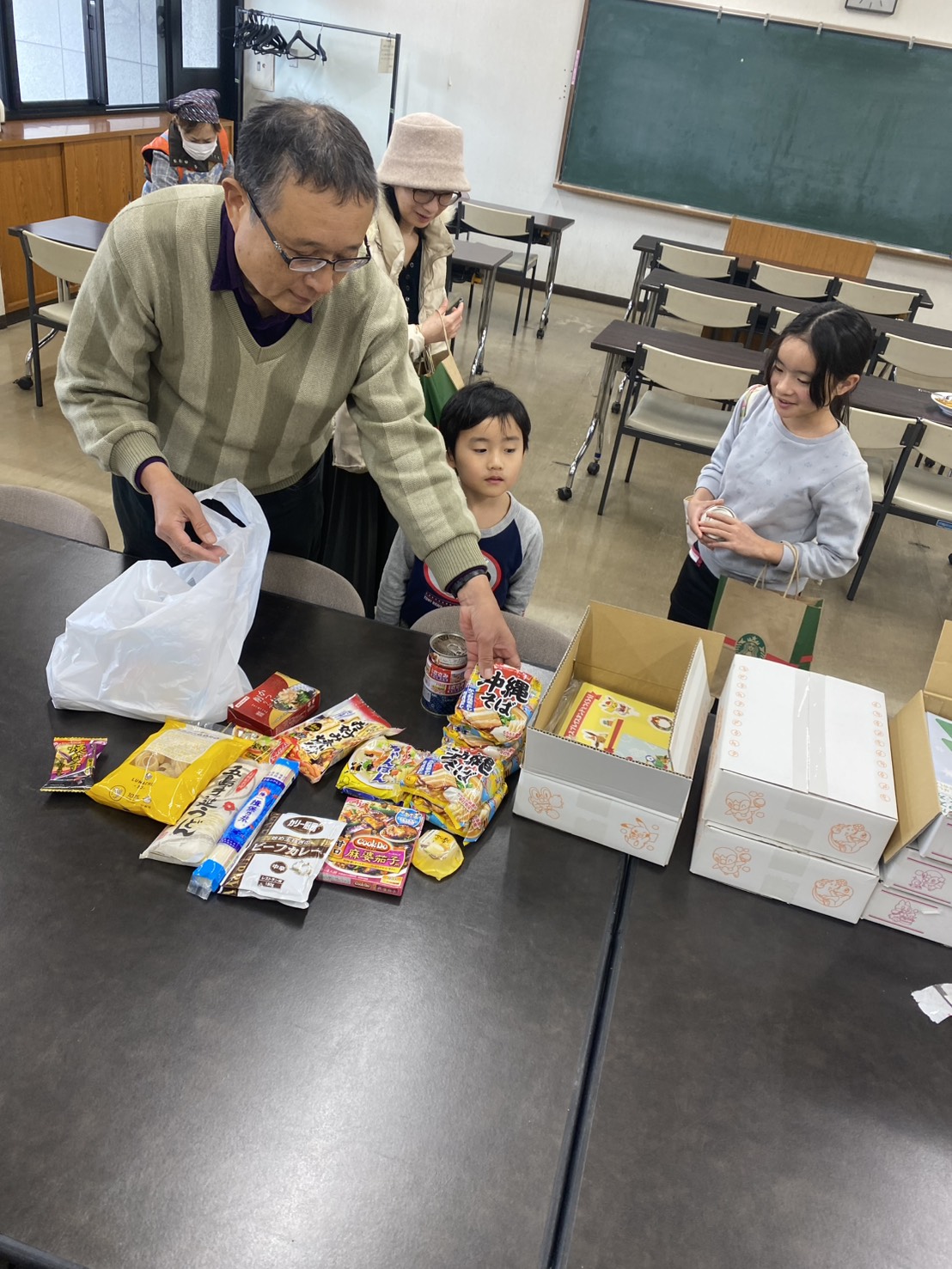 寄贈品を受け取った子ども食堂等の様子
