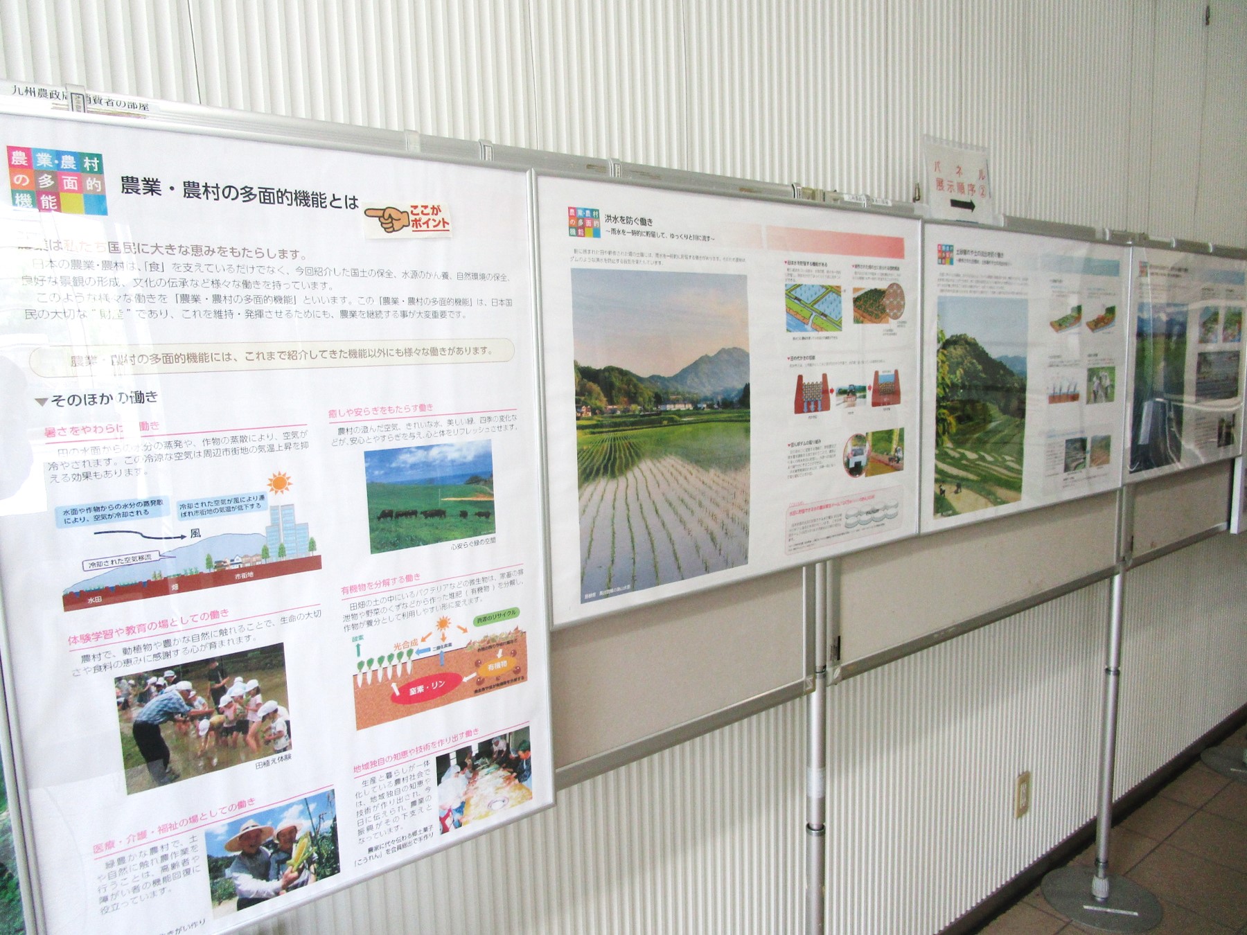 1階消費者の部屋南側からの展示風景