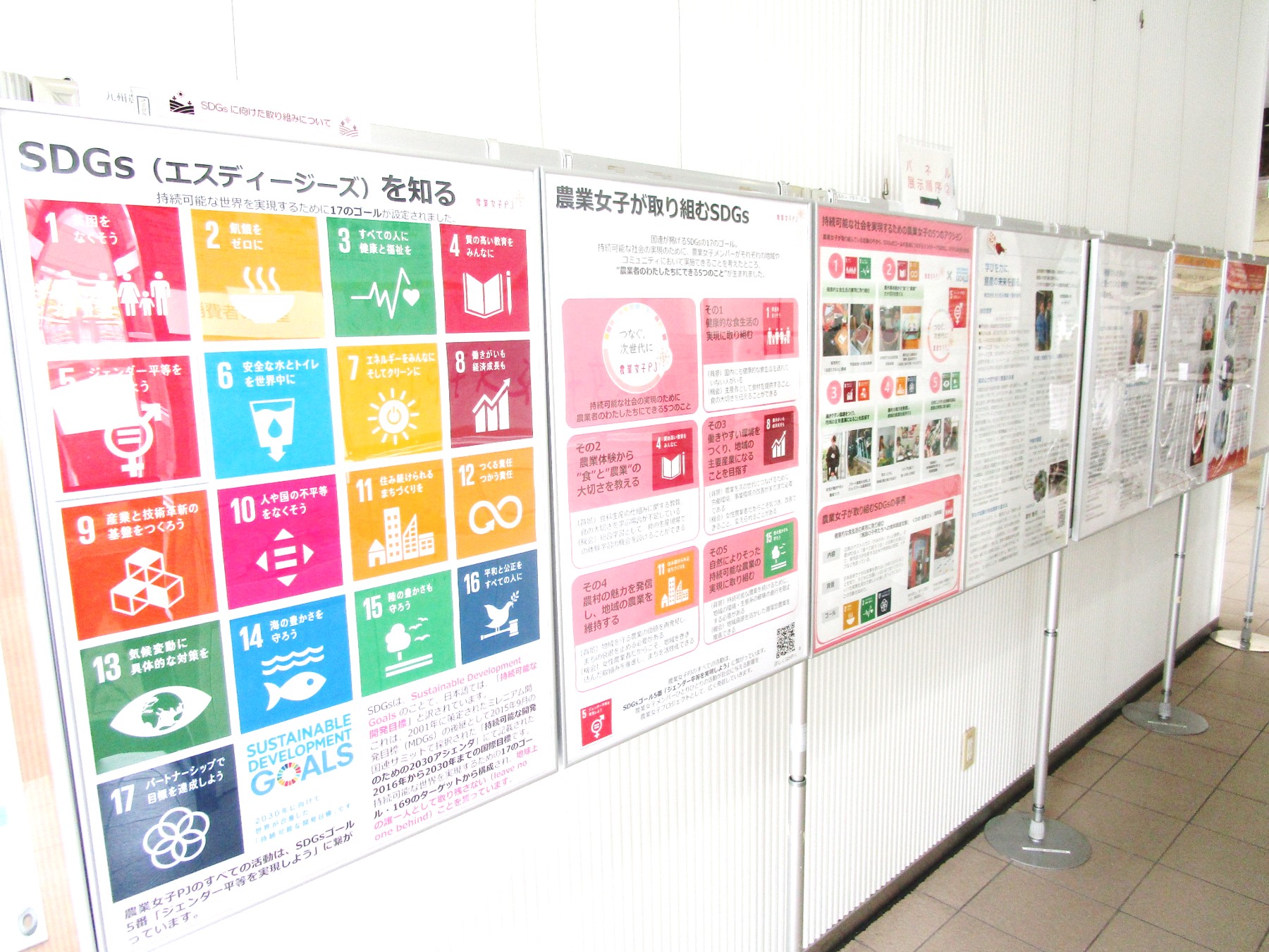 １階消費者の部屋南側からの展示風景
