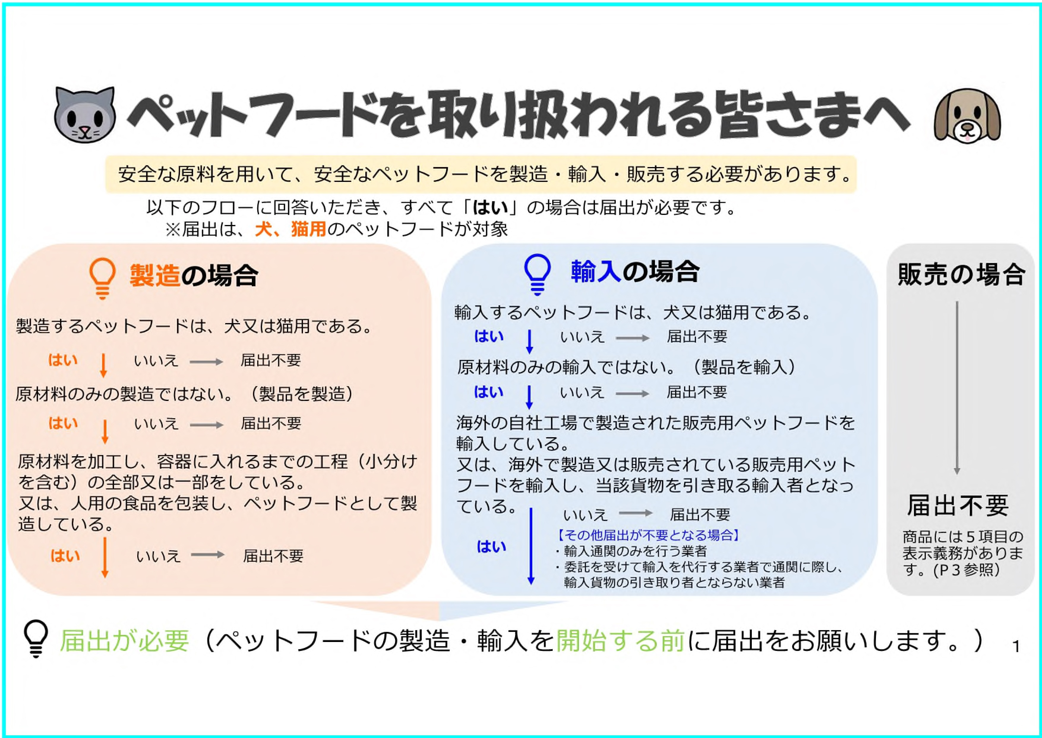 ペットフードを取り扱われる皆さまへ