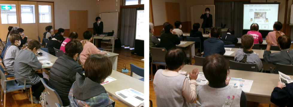 受講者の皆さんが熱心に聞かれています。