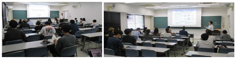 出前講座を受講している熊本大学の学生の様子
