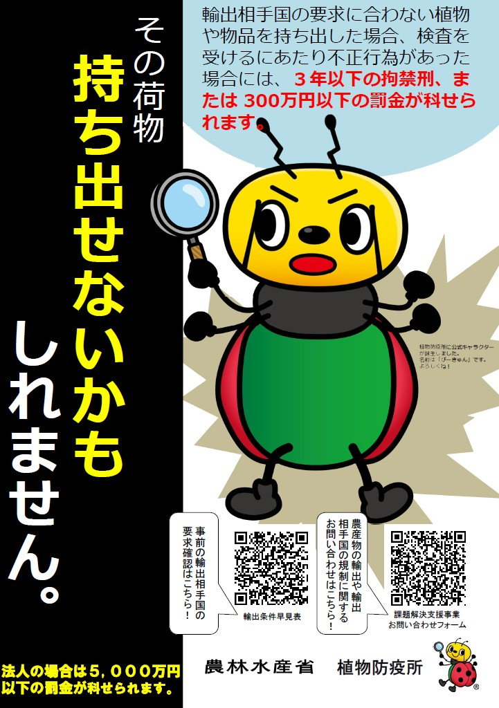 ポスター（ぴーきゅん輸出_注意喚起）