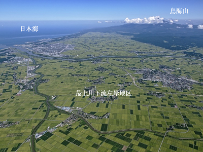 地区全景(川に挟まれた区域)