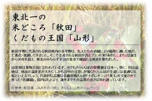 東北一のどころ「秋田」くだもの王国「山形」1