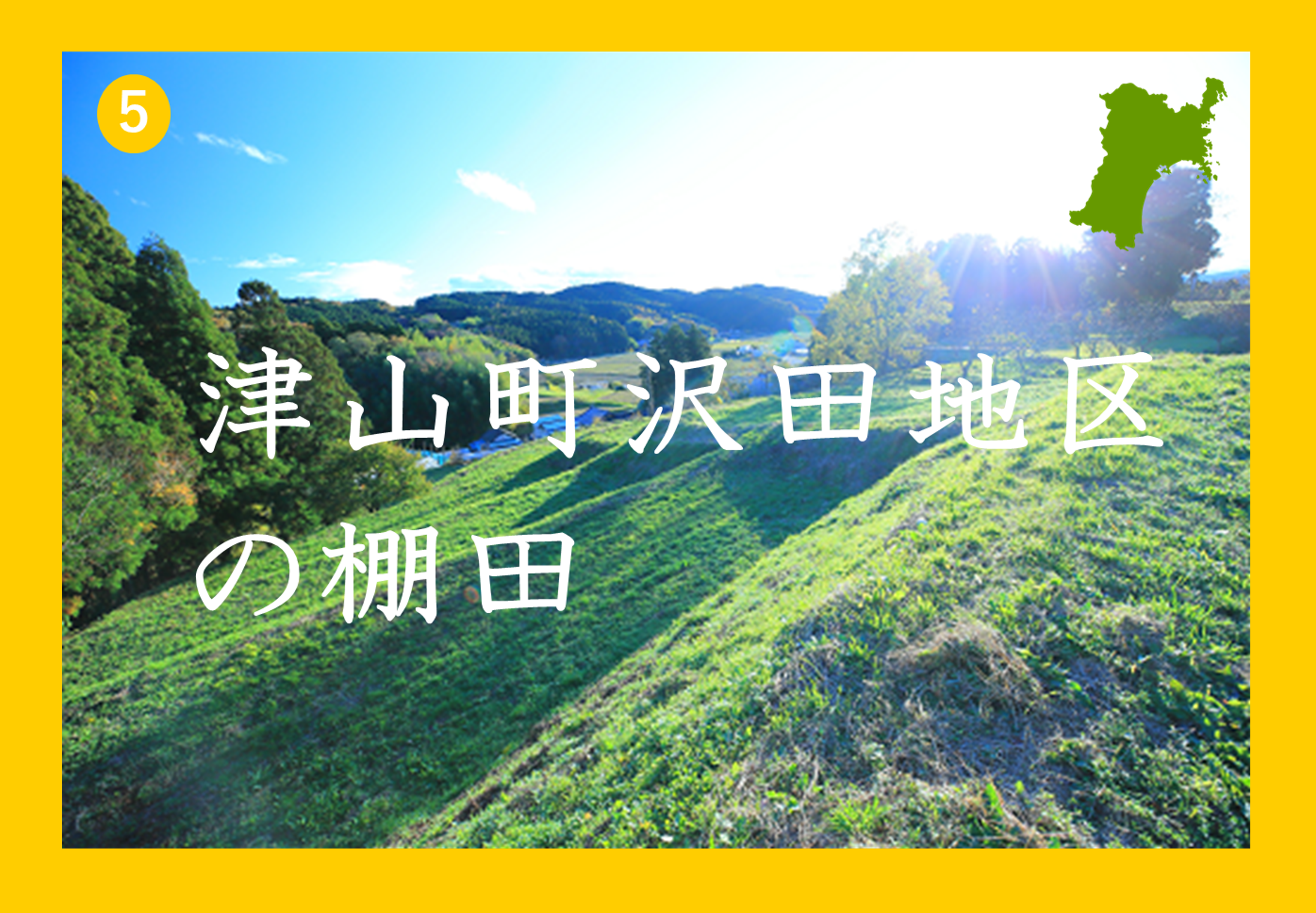津山町沢田地区の棚田画像