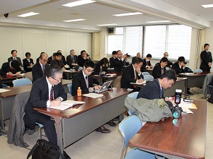 就任記者会見会場の様子