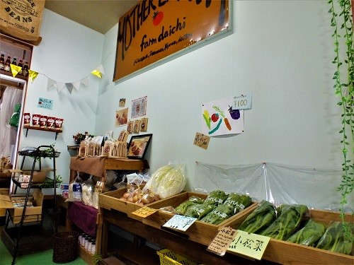 冬期間は葉物野菜を中心に品揃え
