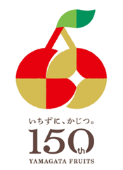 果実を七宝模様に見立てたロゴマーク