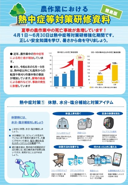 (簡易版)農作業における熱中症等対策研修資料