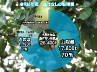 令和6年産西洋なしの収穫量