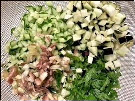 刻んだ野菜