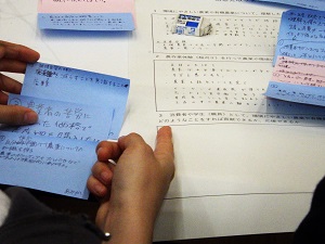 ふせんで整理された意見