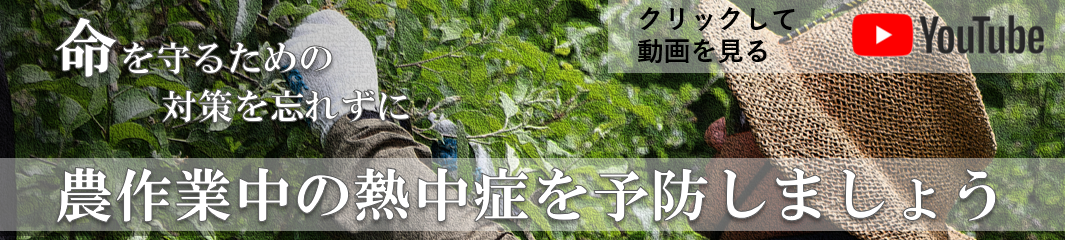 農作業中の熱中症を予防しましょう