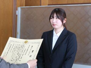 みどり戦略学生チャレンジ東北ブロックで準グランプリを受賞した奥寺星華さん