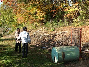 熊の被害対策で罠を設置