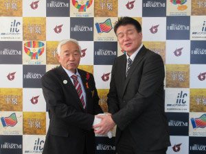 平泉町長と中邨地方参事官