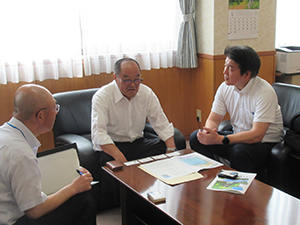 胆沢平野土地改良区での意見交換の様子