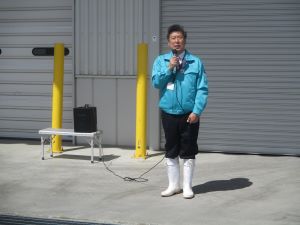 開会の挨拶をするJA古川の佐々木代表理事組合長