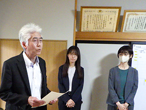 祝辞を述べる松原地方参事官