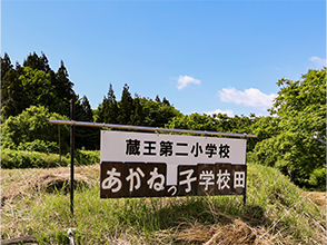 あかねっ子学校田の看板