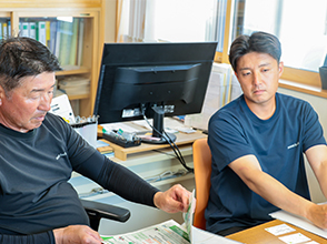 会長、社長との意見交換の様子