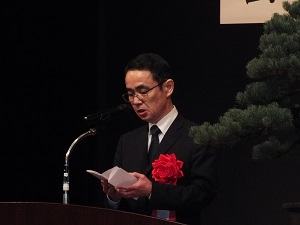 祝辞を述べる坂本東北農政局長