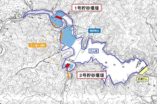 堆砂対策位置図