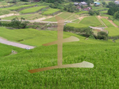 棚田の写真に土の漢字の画像