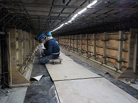 令和6年揖西幹線水路施工中