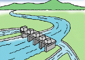 頭首工のイラスト