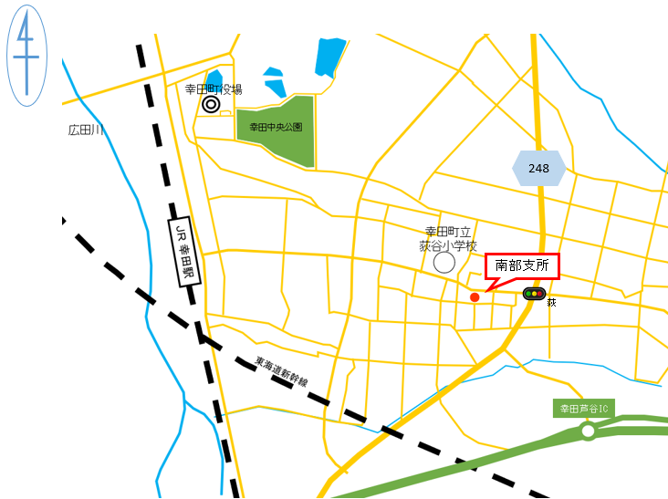 南部支所位置図