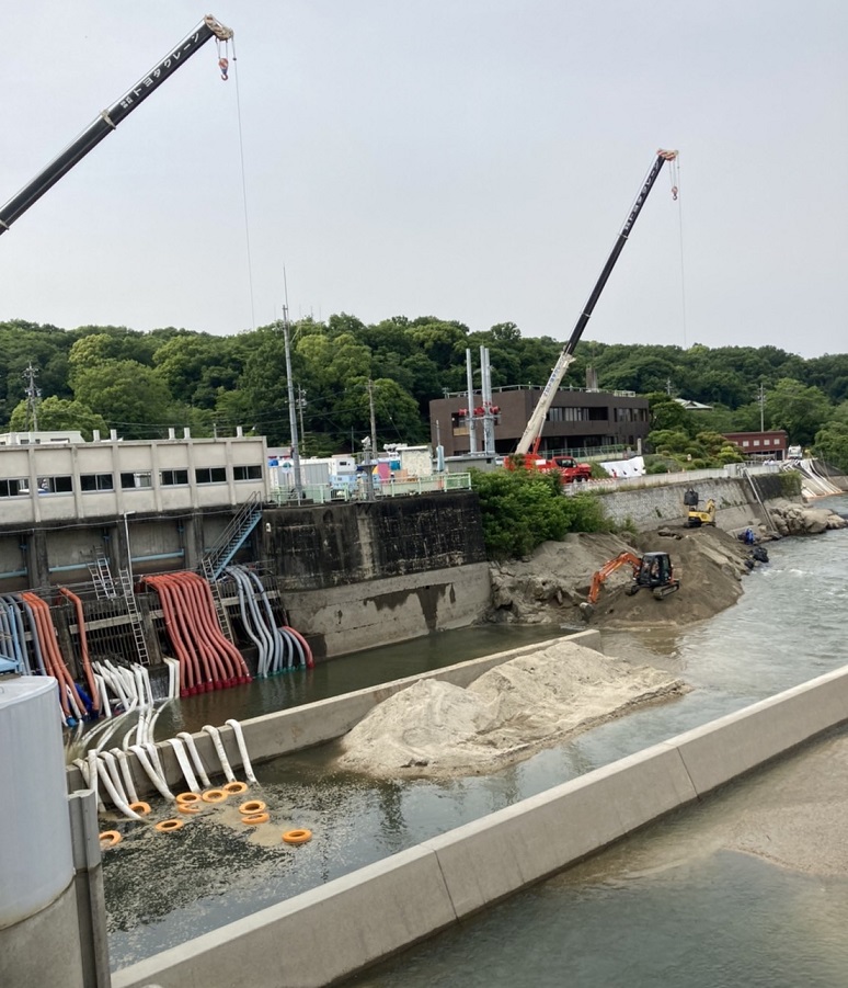 仮設ポンプの設置状況