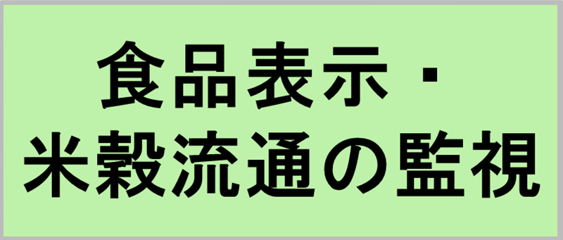 食品表示・米穀流通の監視