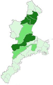 三重県の地図