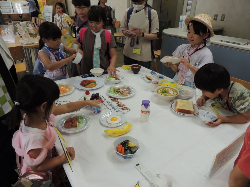 食品サンプルのブースの様子