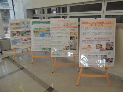 愛知学泉大学　食中毒の展示写真1枚目です。
