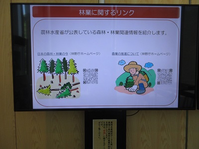 林業の展示の様子2枚目