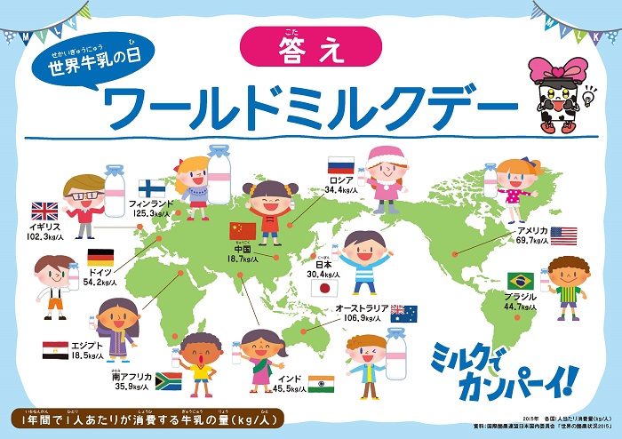 答え6月1日はワールドミルクデー